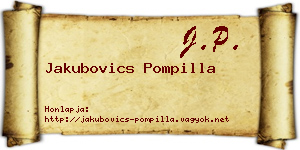 Jakubovics Pompilla névjegykártya